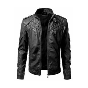 Men’s Biker Sheepskin Leather Jacket