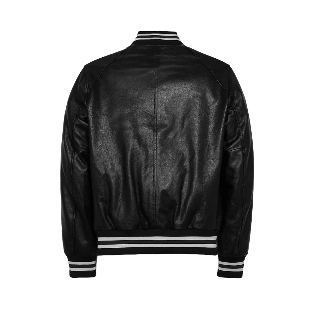 Men's Leather Varsity Jacket - Image 2